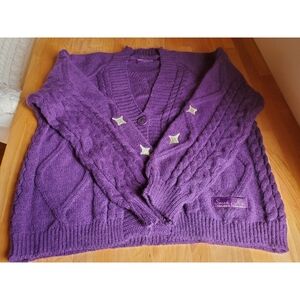 NEW Taylor Swift Speak Now Taylor's Version Purple Star Cardigan MD/LG M/L Large